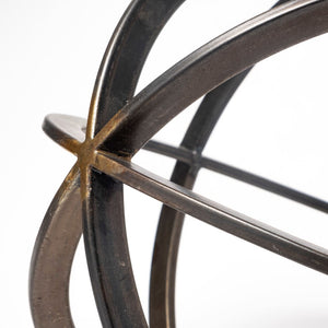 Mercana Galenna Decorative Orb - Small Antiqued Bronze Accent for Modern, Industrial, and Boho Decor Styles Black Metal | 10H 57675