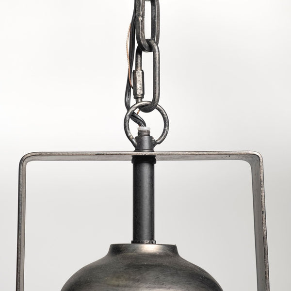 Mercana Bashaw I Elegant Metal Dome Pendant Light – Vintage-Industrial Design for Modern Farmhouse Spaces Gray Metal 65100