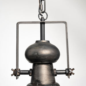 Mercana Bashaw I Elegant Metal Dome Pendant Light – Vintage-Industrial Design for Modern Farmhouse Spaces Gray Metal 65100