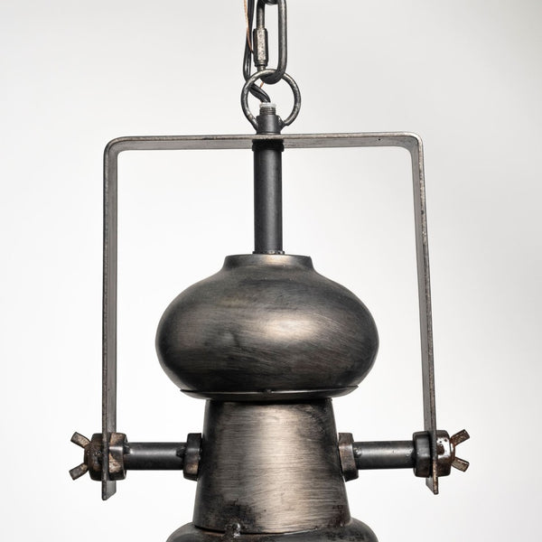 Mercana Bashaw I Elegant Metal Dome Pendant Light – Vintage-Industrial Design for Modern Farmhouse Spaces Gray Metal 65100
