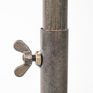 Mercana Debdou Adjustable Cinema-Style Floor Lamp with Sleek Stem and Sturdy Collapsible Base for Any Space Gold Metal 65134