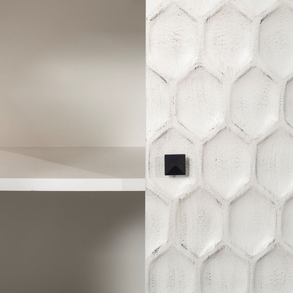 Mercana Savannah Accent Cabinet - Modern Rustic Storage Solution with Embossed Doors for Any Space 68268