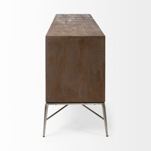 Mercana Swordfish Two-Tone Sideboard Cabinet with Fish-Scale Doors - Stylish Storage for Modern Interiors 67116