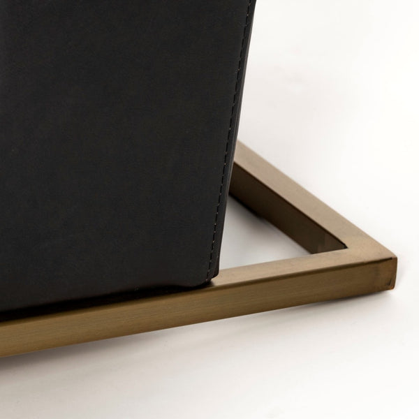 Mercana Horace Elegant Diamond-Stitched Accent Chair with Industrial Iron Frame for Modern Interiors 50406