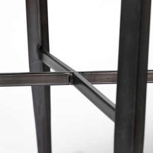 Mercana Horsdal Mid-Century Modern Dining Chair with Sleek Leather Seat and Sturdy Metal Frame for Style 50409