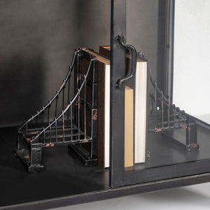 Mercana Pender 63" L Glass Door Display Cabinet - Modern Farmhouse Meets Industrial Style for Any Space 50523