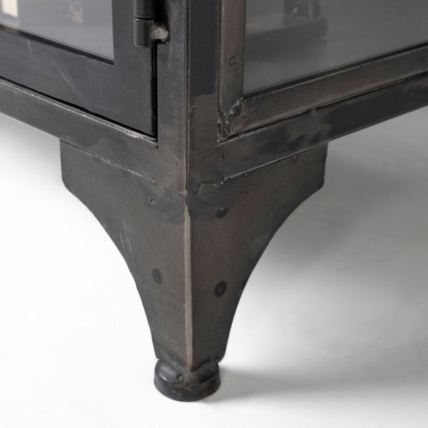 Mercana Pender 63" L Glass Door Display Cabinet - Modern Farmhouse Meets Industrial Style for Any Space 50523