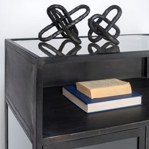 Mercana Pender 63" L Glass Door Display Cabinet - Modern Farmhouse Meets Industrial Style for Any Space 50523