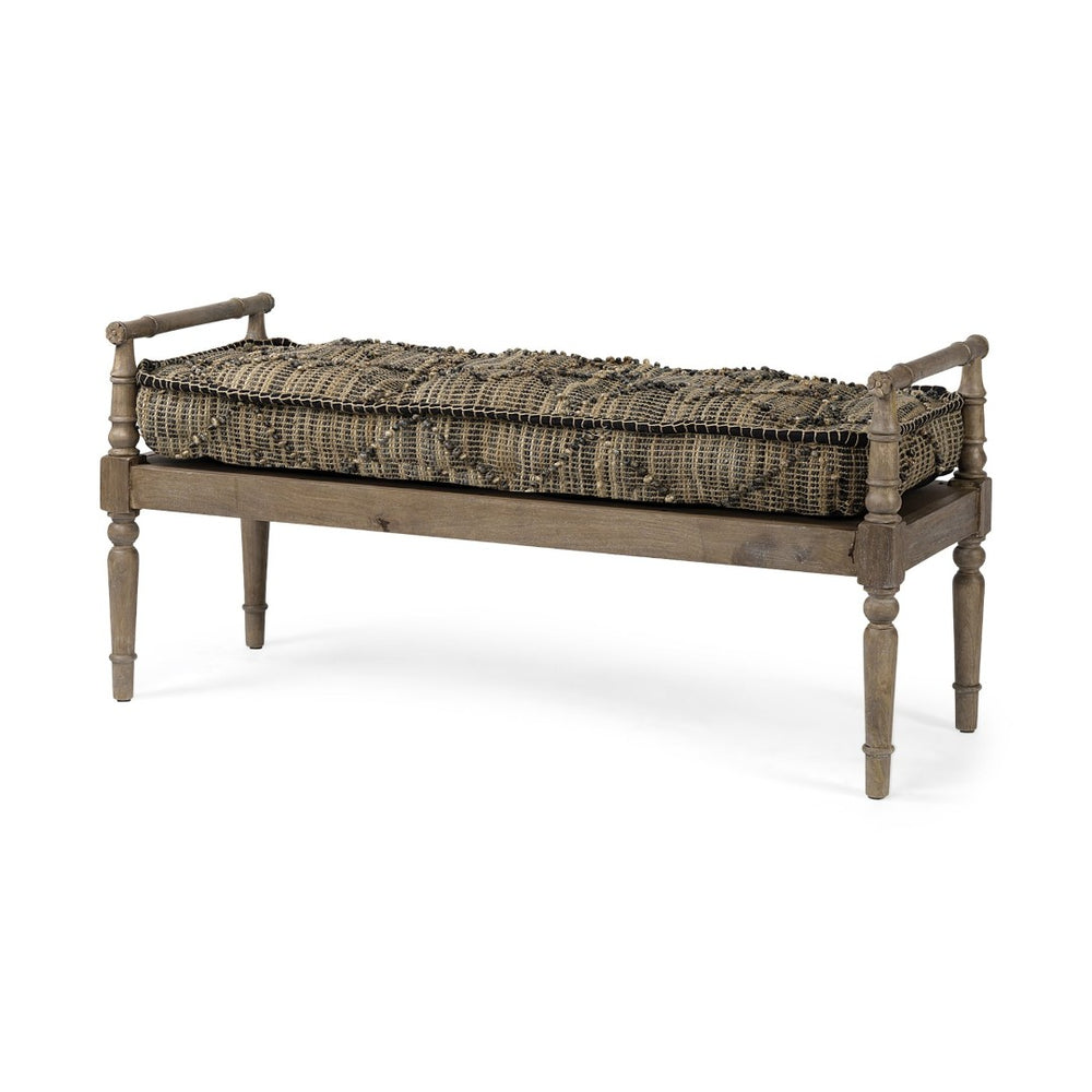 Mercana Fullerton Stylish Accent Bench for Entryway or Living Room - Boho-Inspired Comfort & Modern Design 68457