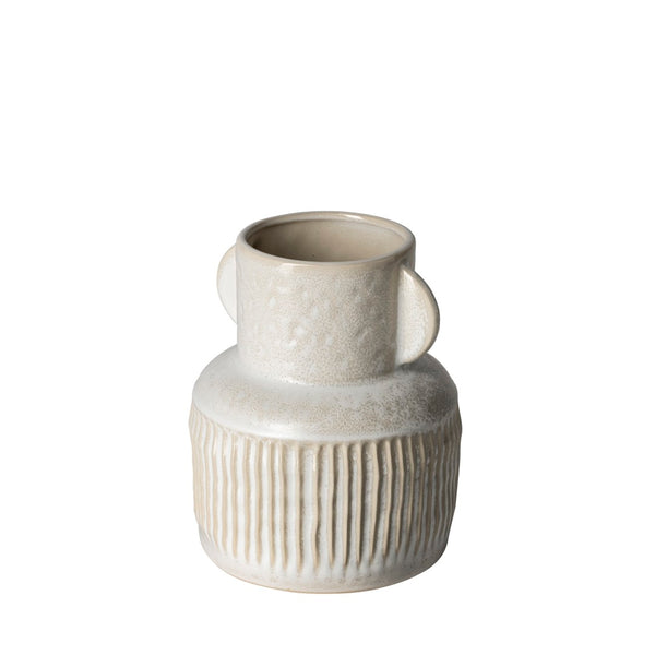 Mercana Judy Handcrafted Ceramic Vase in Soft Cream - Timeless Accent for Modern Home Decor & Arrangements Eggshell Ceramic | 8H 68782