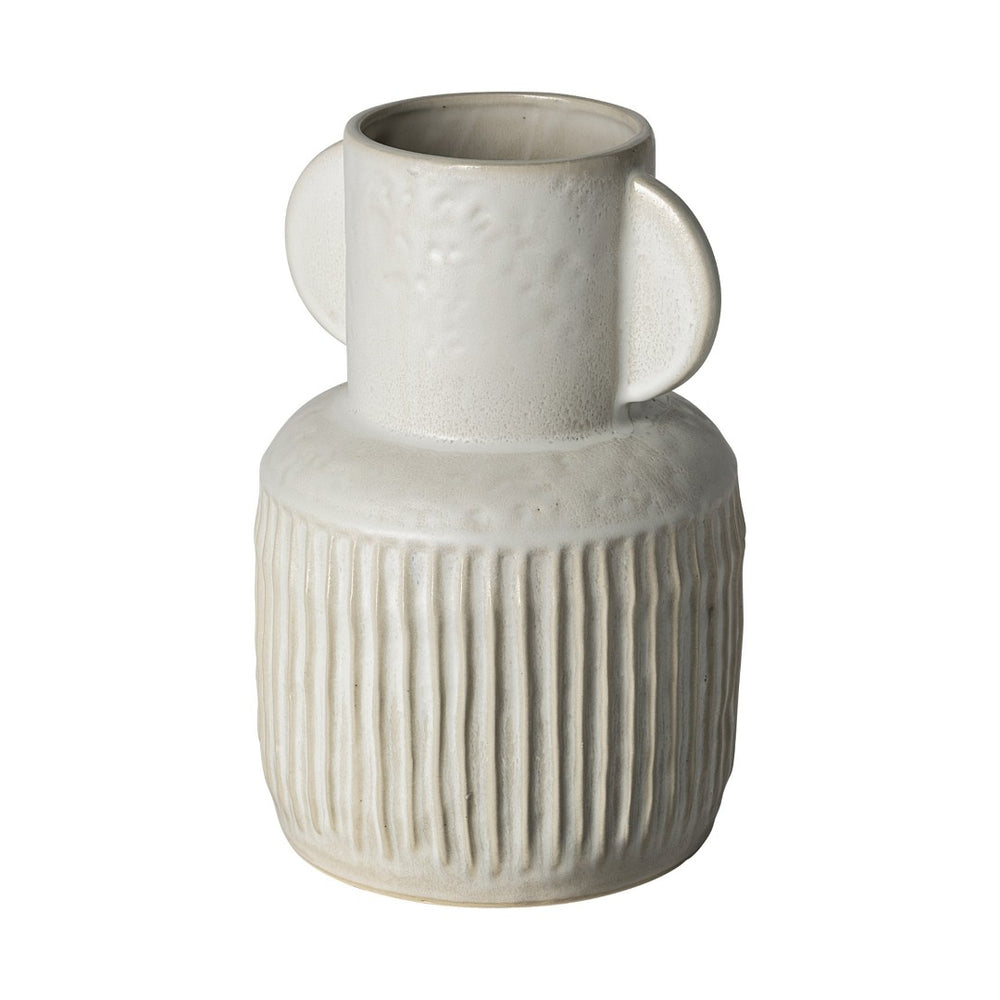 Mercana Judy Handcrafted Ceramic Vase in Soft Cream - Timeless Accent for Modern Home Decor & Arrangements Eggshell Ceramic | 12H 68783