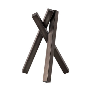 Mercana Bastian Sculptural Metal Accent - Gunmetal Grey Abstract Object for Modern Home Décor Styles Black Metal | 12H 68805