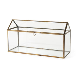 Mercana Hutt Vintage-Inspired House-Shaped Terrarium Box for Succulents and Keepsakes – Chic Home Accent 68827