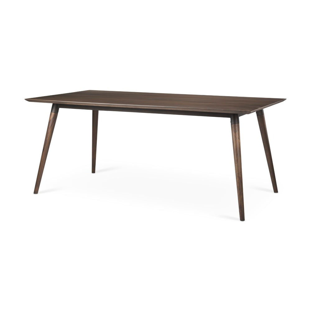 Mercana Nicholas II Dining Table - Solid Mango Wood Top with Industrial Iron Base for Modern Elegance 68844