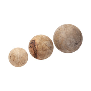 Mercana Carrick (Set of 3) Natural Wood Decorative Spheres 68856