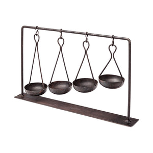 Mercana Enos 19L x 3W Sculptural Metal Bowl Display for Industrial-Modern Home Décor and Accent Styling 68857