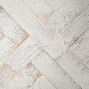 Mercana Alfred Rectangular Herringbone Tray - Rustic Charm with Metal Handles for Stylish Serving & Décor 67036