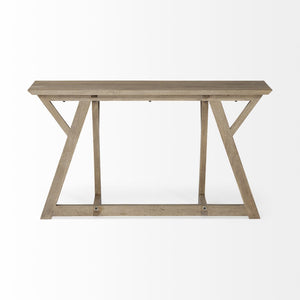 Mercana Jennings Mid-Century Modern Console Table in Solid Mango Wood - Stylish Entryway or Living Room Piece Brown Wood 67491