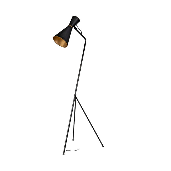 Mercana Eris III Industrial Floor Lamp with Tripod Base and Double-Cone Shade for Modern Home Decor 68977