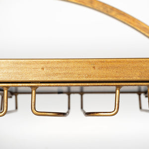 Mercana Carola Chic Two-Tier Bar Cart with Mirror Shelves and Stemware Holder for Stylish Home Entertaining 50363