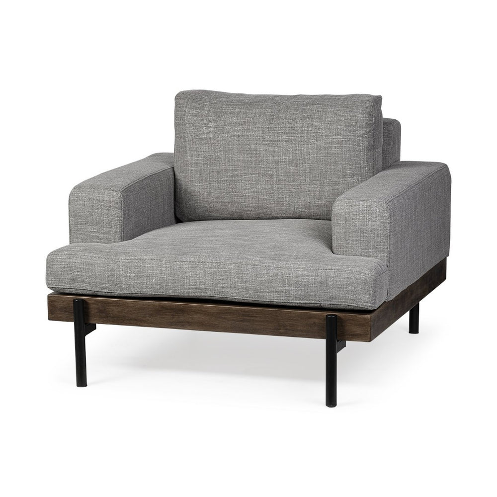 Mercana Colburne I Plush Industrial-Modern Accent Chair with Wood and Iron Frame for Stylish Comfort 68757