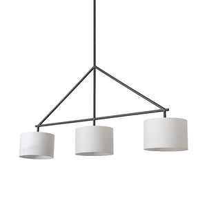 Mercana Nelly Coastal-Inspired Modern Chandelier with Cream Fabric Shade for Elegant Ambient Lighting 68967