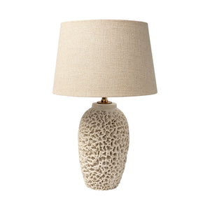 Mercana Mariam (26"H) Beige Coral-Inspired Base Table Lamp 68971