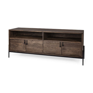 Mercana Glenn Mid-Century Modern Media Console with Ample Storage and Soft-Closing Doors for TVs Up to 71" 69018