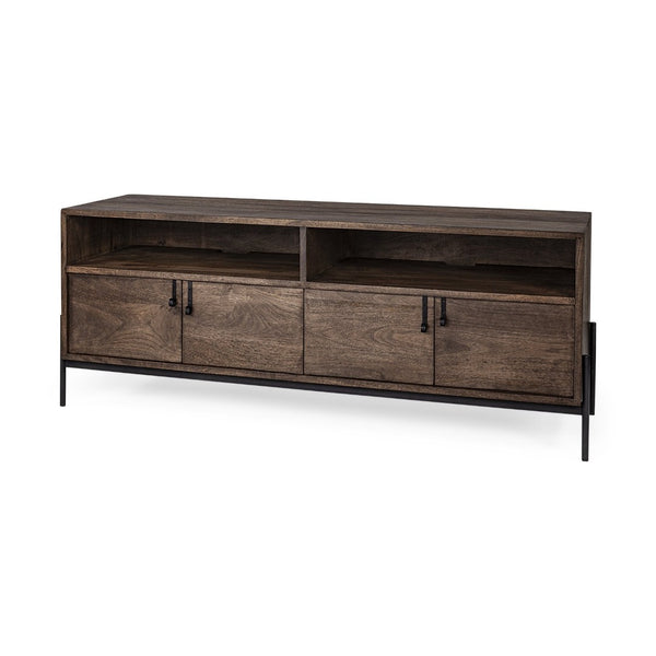 Mercana Glenn Mid-Century Modern Media Console with Ample Storage and Soft-Closing Doors for TVs Up to 71" 69018