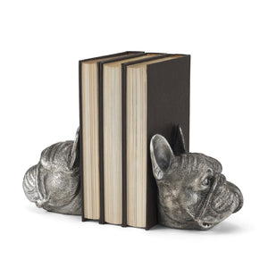 Mercana Bruno Sculptural American Bulldog Bookends – Stylish Metal Decor for Modern Homes & Offices 68925