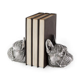 Bruno (Set of 2) 5L x 5W Silver American Bulldog Bookends