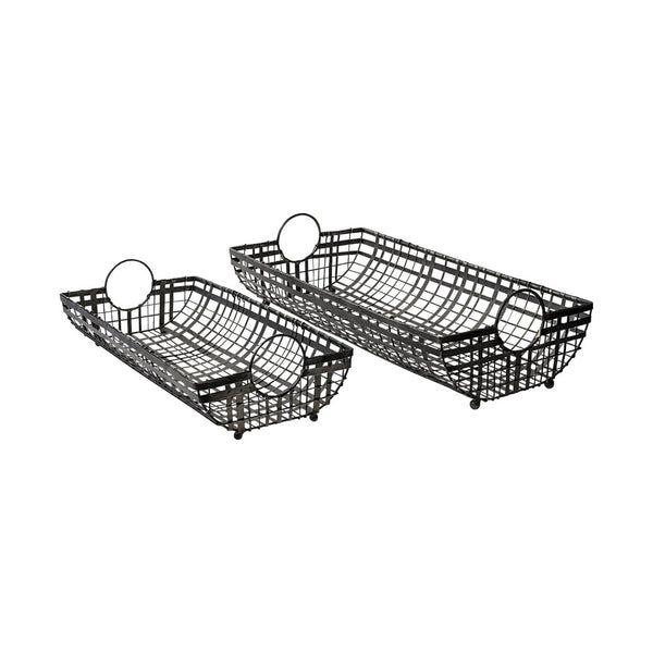 Mercana Kenneth Industrial-Chic Metal Baskets for Stylish Organization in Any Room – Durable & Versatile Storage 68786