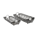 Kenneth (Set of 2) 24L x 12W Gray Metal Baskets