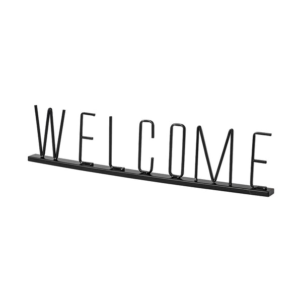 Mercana Wild Modern Farmhouse Metal Wall Sign – Sleek Matte Black Accent for Urban and Eclectic Spaces Black Metal | Welcome 68791