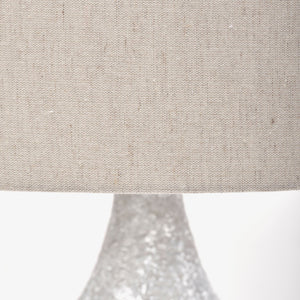 Mercana Harlan Table Lamp – Sculptural Concrete Base with Elegant Fabric Shade for Modern Home Décor 68341