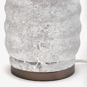 Mercana Harlan Table Lamp – Sculptural Concrete Base with Elegant Fabric Shade for Modern Home Décor 68341