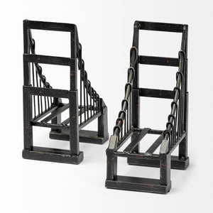 Mercana Suspension Bookends Set of 2 - Elegant Wrought Iron Bridge Design for Stylish Home or Office Decor 57157