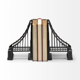 Mercana Suspension Set of 2 19L x 4W Brown Wrought Iron Suspension Bridge Bookends 57157