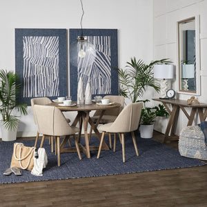 Mercana Jennings Mid-Century Modern Console Table in Solid Mango Wood - Stylish Entryway or Living Room Piece Brown Wood 67491