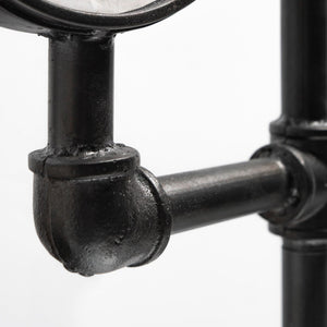 Mercana Trifect Industrial Three-Face Floor Clock - Unique Multi-Time Zone Design for Urban Style Spaces 68030