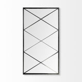 Mercana Krissta 26x48 Rectangular Black Metal Frame Mirror 68972