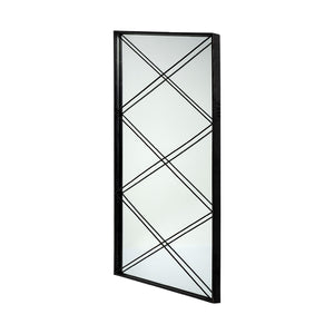 Mercana Krissta 26x48 Rectangular Black Metal Frame Mirror 68972