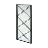 Krissta 26x48 Rectangular Black Metal Frame Mirror