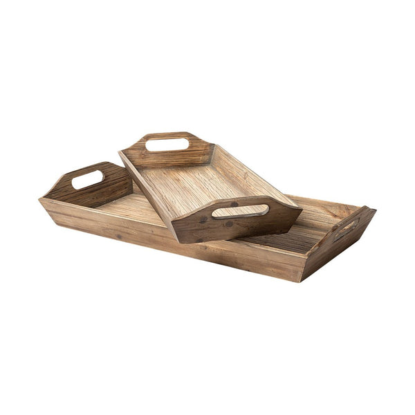 Mercana Tawny Elegant Wooden Serving Trays for Stylish Home Decor – Versatile Design for Any Space 68961