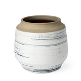 Sonnett Short White/Blue Ceramic Vase