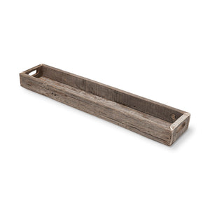 Mercana Vernon Large Reclaimed Wood Tray - Rustic Modern Centerpiece for Stylish Home Decor and Organizing 68859