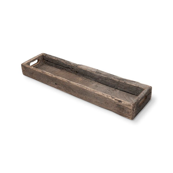Mercana Vernon Rustic Reclaimed Wood Serving Tray - Versatile Décor for Urban Loft & Modern Farmhouse Style Brown Reclaimed Wood | 30L 68858