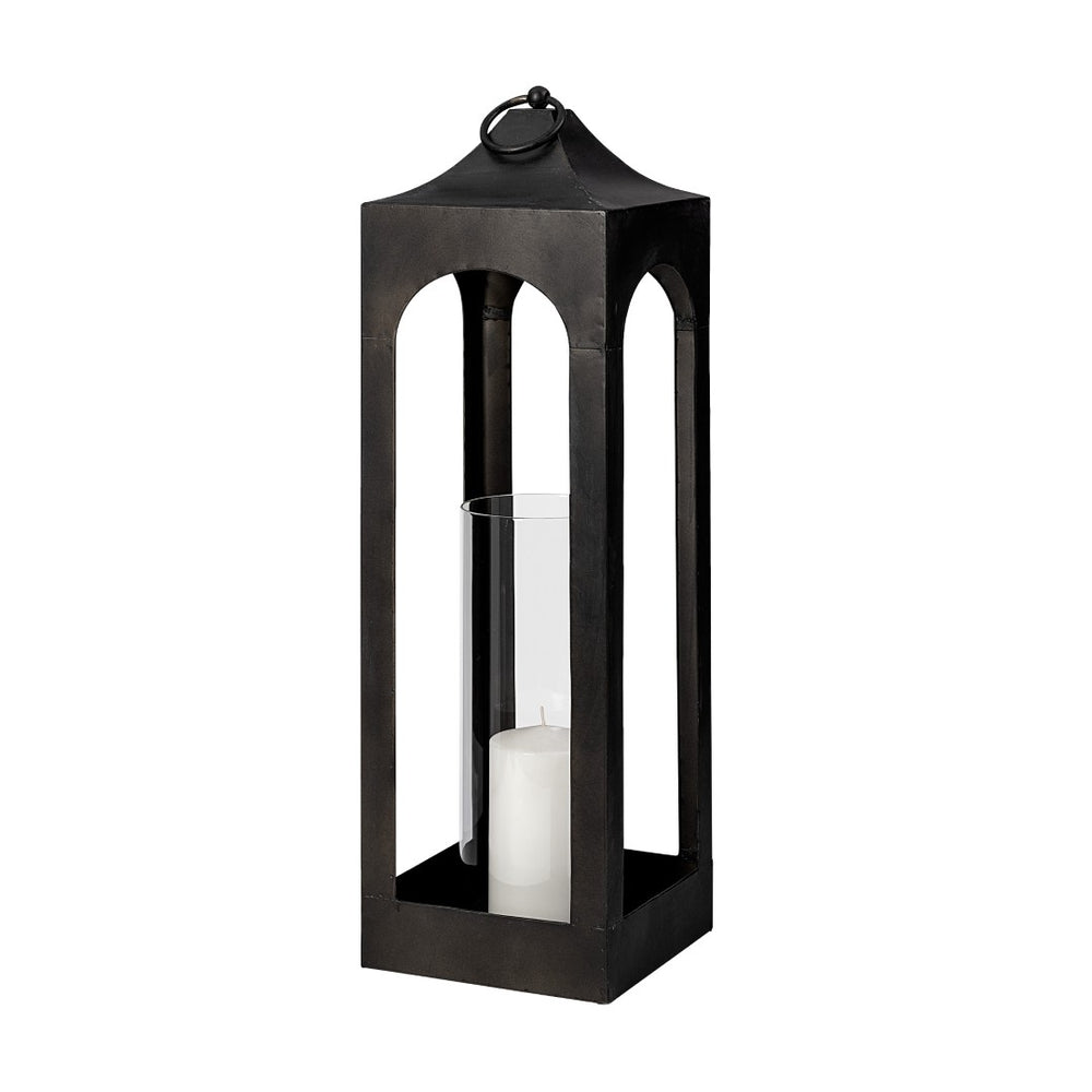 Mercana Ina Vintage-Inspired Candle Holder Lantern – Elegant Metal Design for Modern Spaces and Ambiance 68989