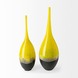 Mercana Jasse Large Yellow/Gray Ombre Glass Vase  30842