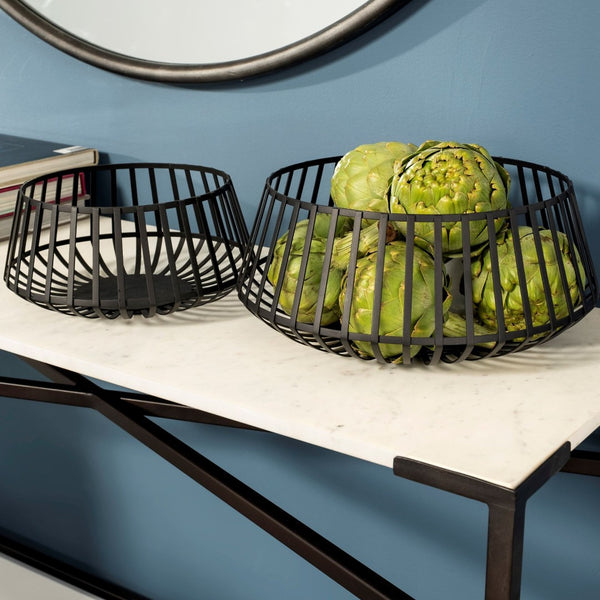 Mercana Emilio Stylish Slated Bowls for Modern Decor – Versatile Centerpieces for Any Interior Style 68948